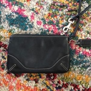 Coach leather Mini zippered clutch/wristlet